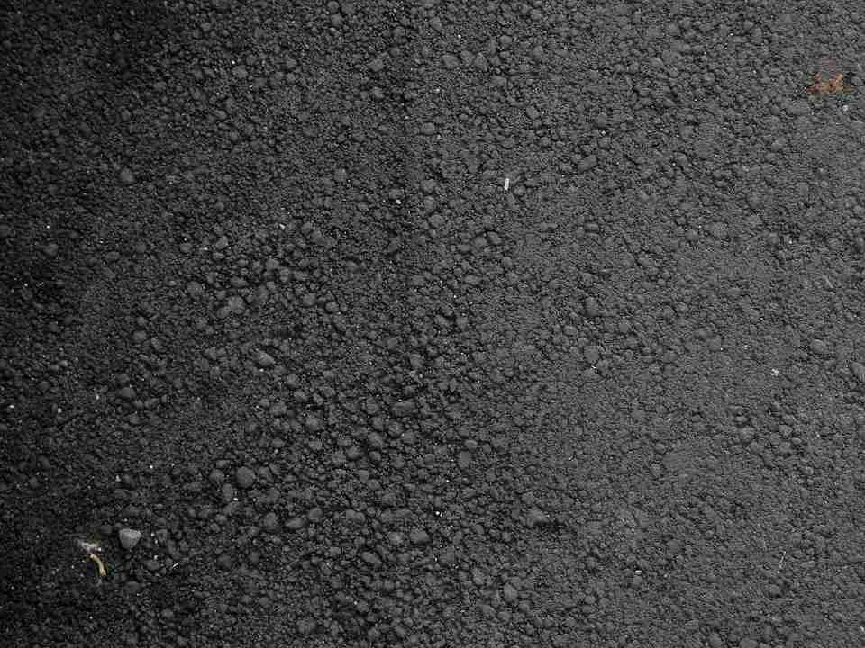 Freshly sealcoated asphalt surface